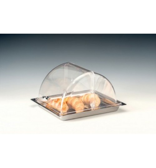 POLYCARBONAT KAPAKLI MUHAFAZA KABI GN 1/2, 18/10 30 X 36 X H:21 Cm